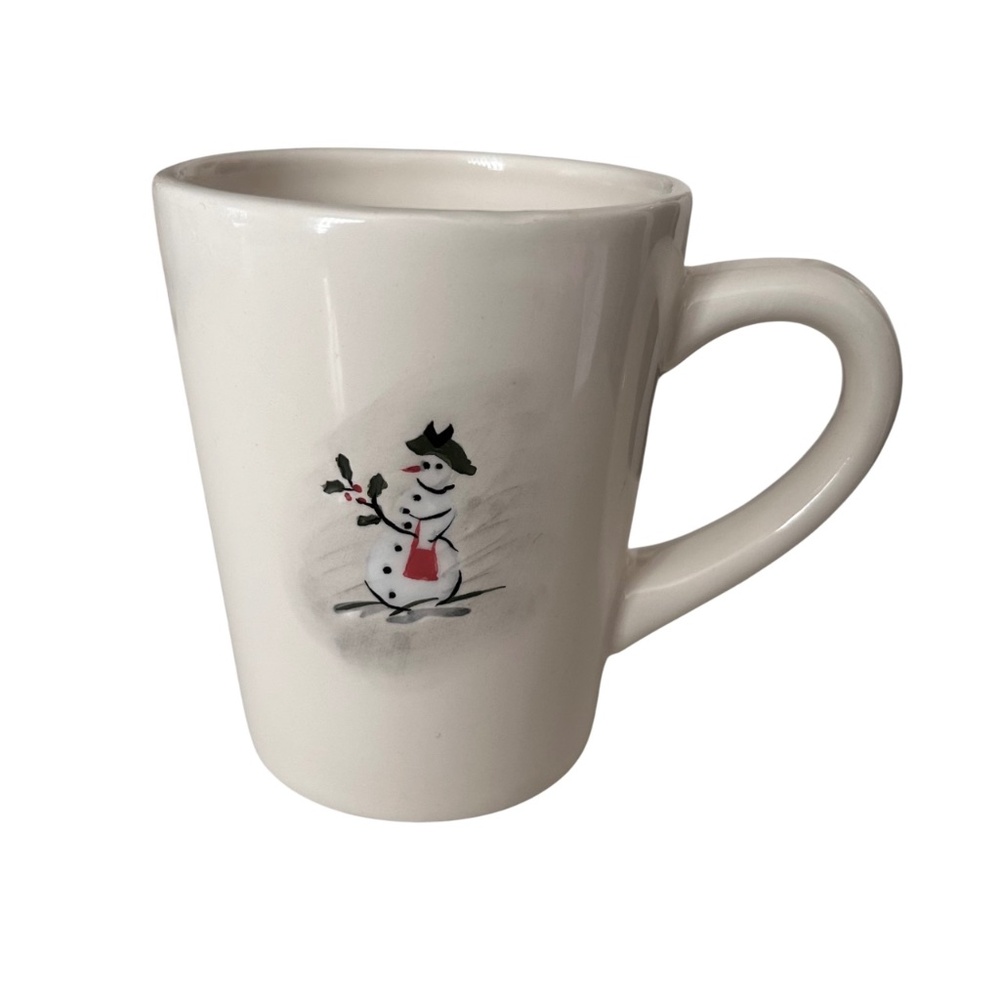 Williams Sonoma Holiday Snowman Holly Mug